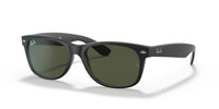 New Wayfarer Sunglasses - Matte Rubber Black/G-15 Green