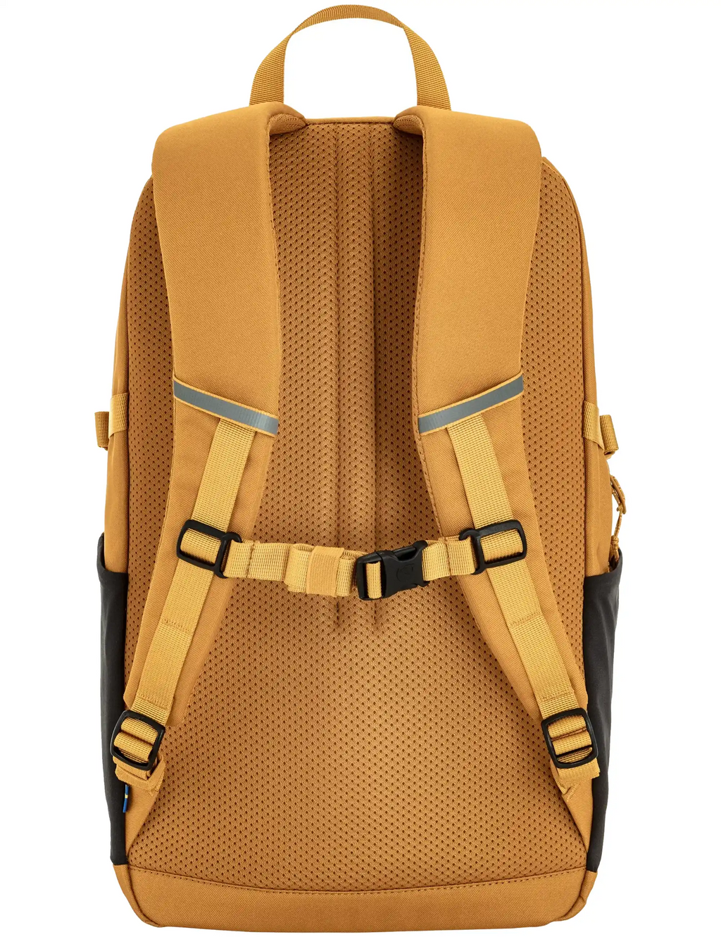 Red gold backpack with breathable mesh back panel and adjustable shoulder straps