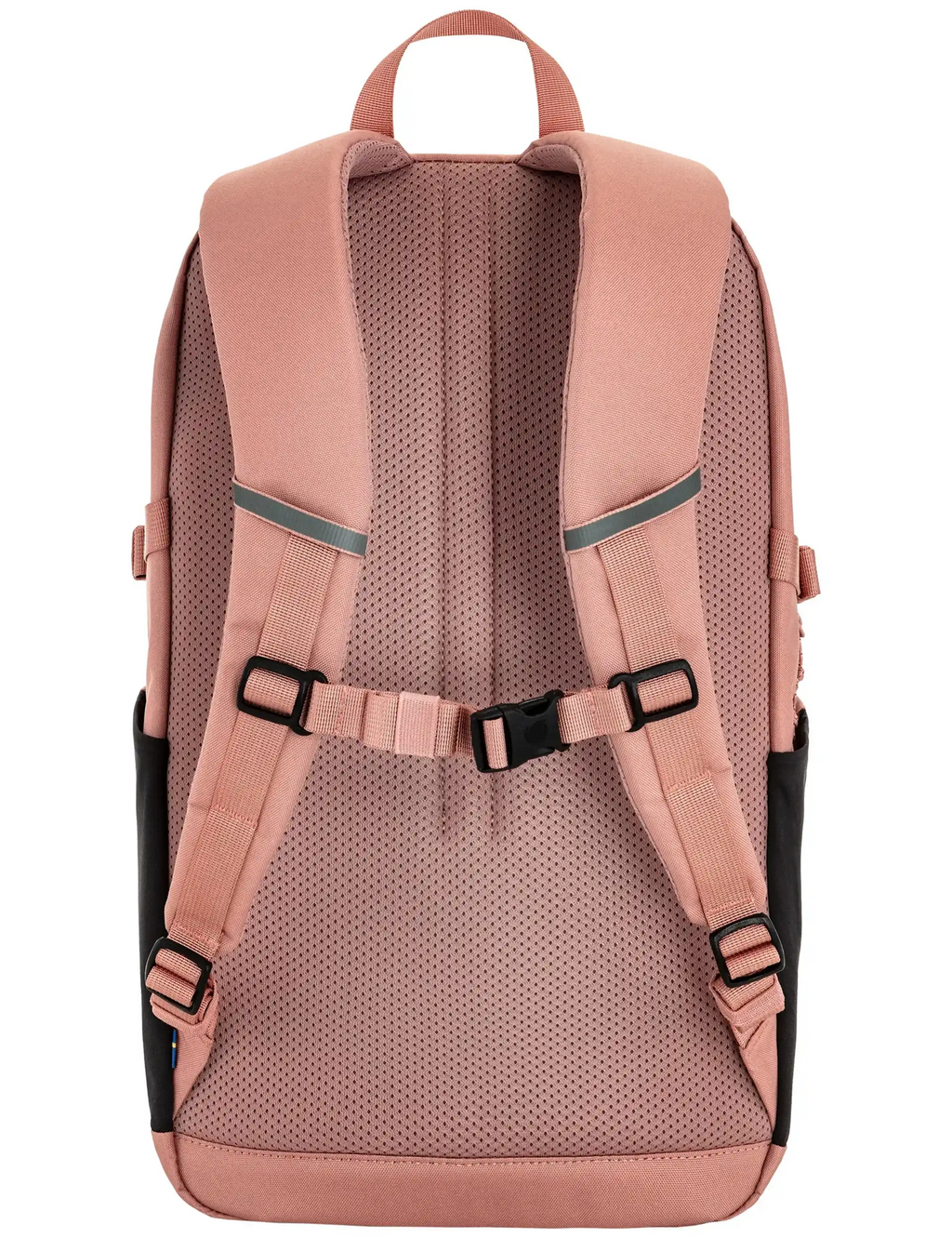 Dusty rose 24L backpack with padded back panel and adjustable shoulder straps