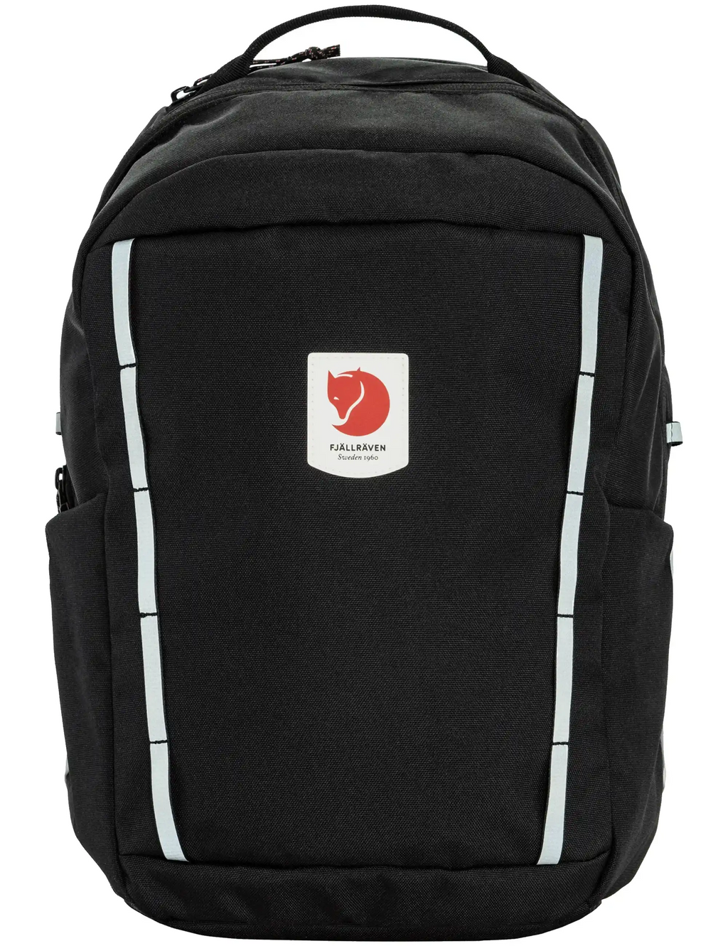 Kids backpack 15L in black with front panel and Fjällräven logo patch