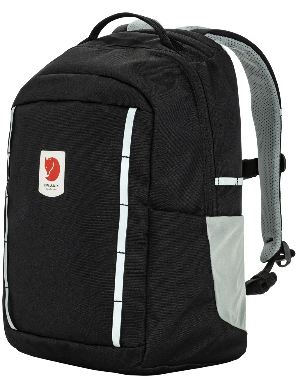 Kids backpack 15L black with side pocket and Fjällräven logo on front panel