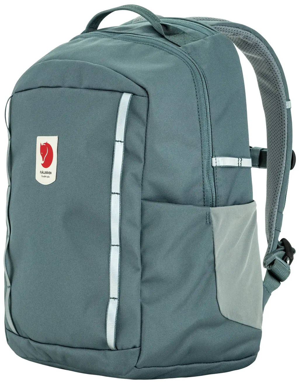 Kids backpack in dark blue with front zip pocket and top handle