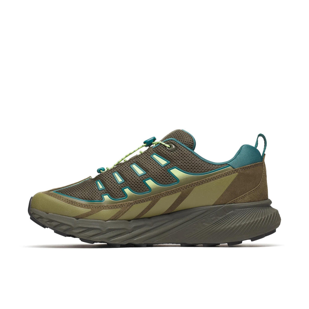 Merrell Agility Trail Trek lifestyle sneaker in Dark Moss, opposite side profile