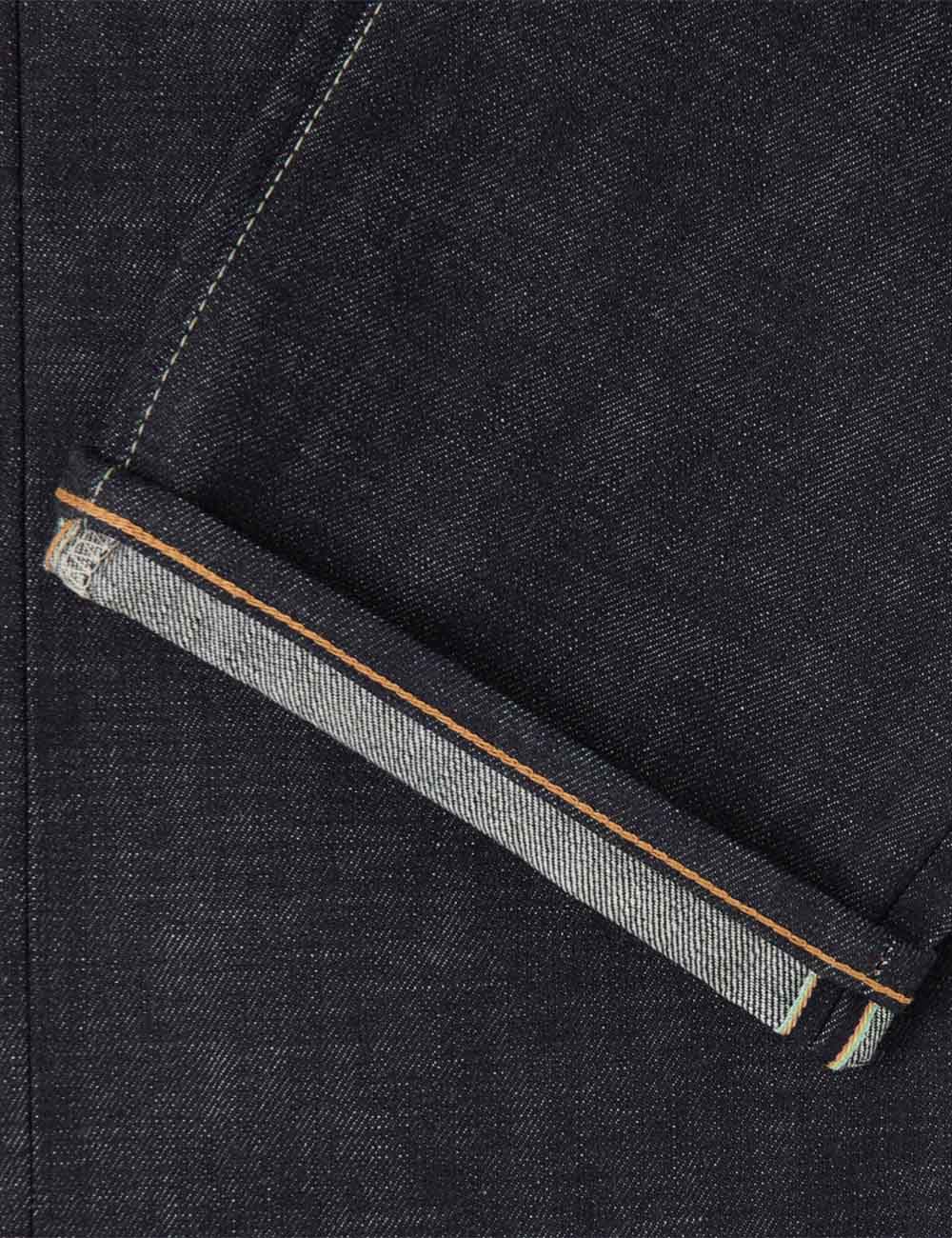 Regular Straight Red Selvedge Jeans - Blue, Unwashed