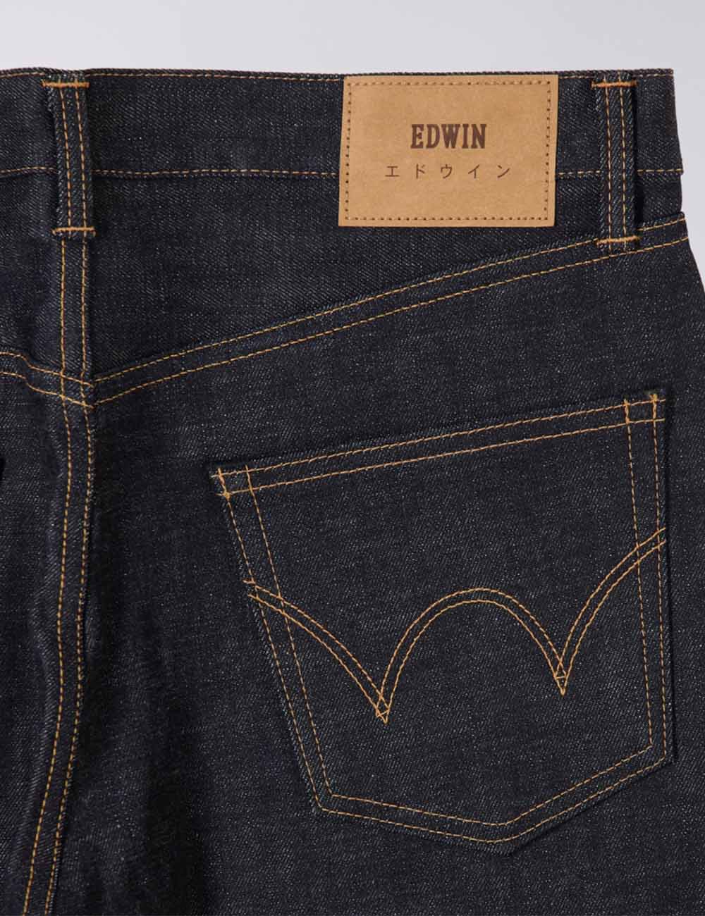 Edwin Jeans Regular Straight Red Selvedge Jeans - Blue, Unwashed