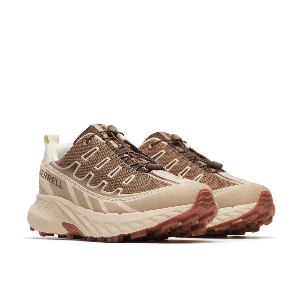 Merrell Agility Peak 5 trail running shoe in Hazel, three-quarter angle