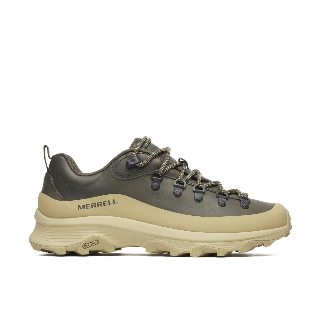 Merrell Ontario Speed Leather shoe in Beluga/Palm, side profile