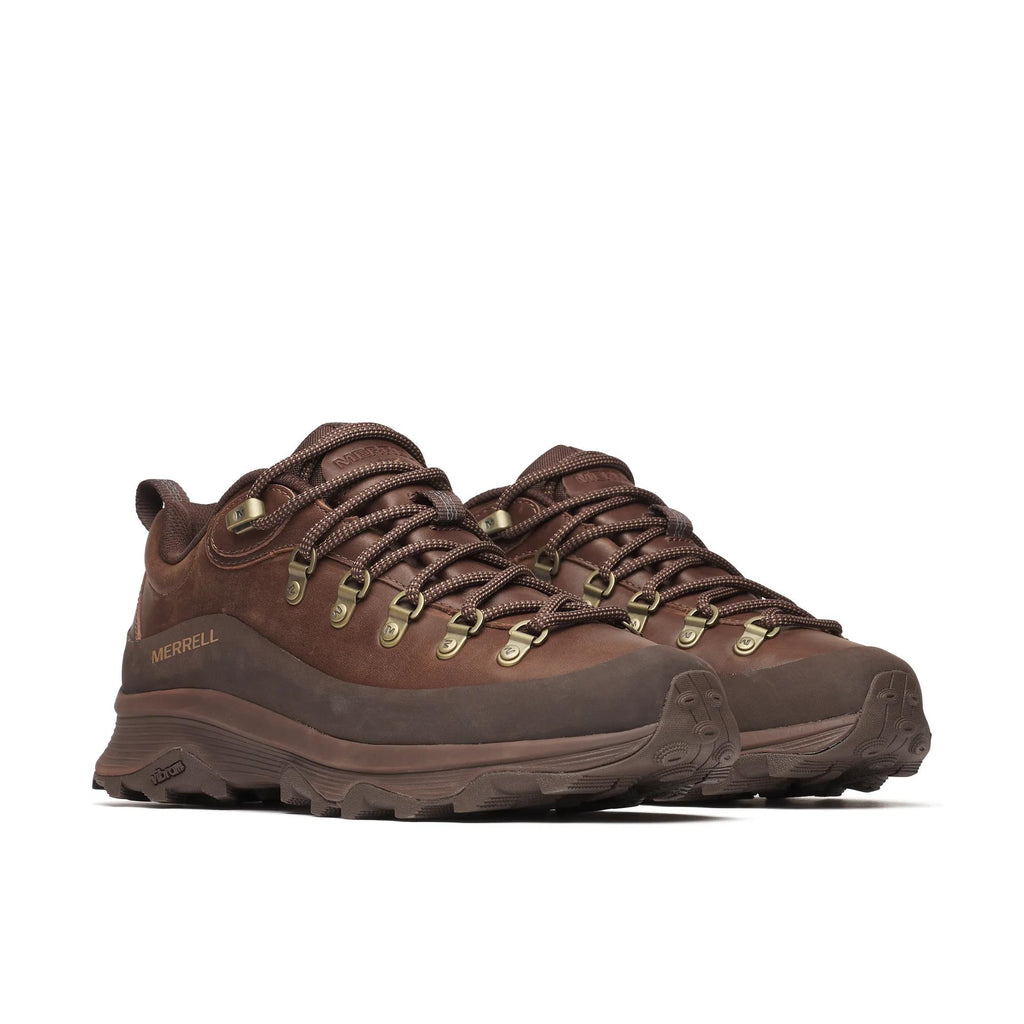 Merrell Ontario Speed Leather shoe in Mole, three-quarter angle