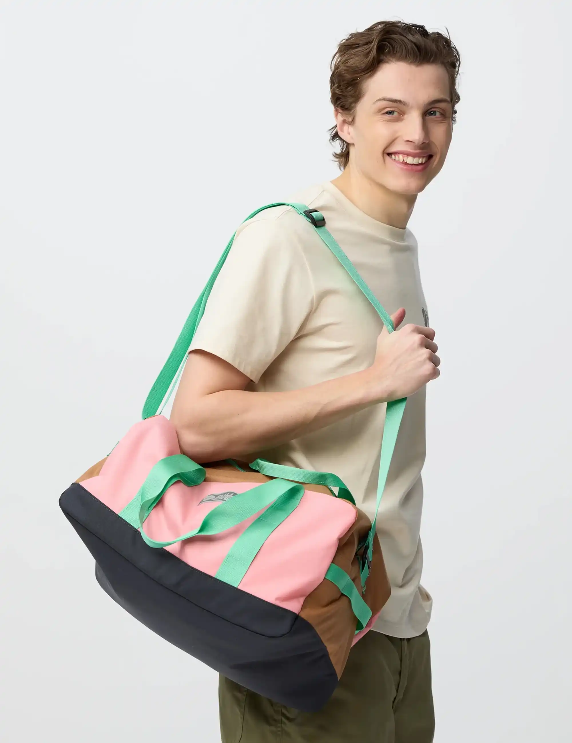 Fjallraven Vardag Duffel 33L - Poppy Pink-Khaki Dust